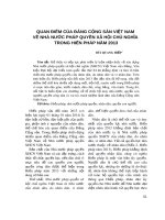 Quan điểm của Đảng Cộng sản Việt Nam về nhà nước pháp quyền xã hội chủ nghĩa trong Hiến pháp năm 2013