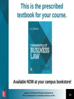 Lecture Fundamentals of business law (7/e): Chapter 20 - M.L Barron