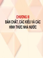 Bài giảng Lý luận nhà nước và pháp luật - Chương 3: Bản chất, các kiểu và các hình thức nhà nước