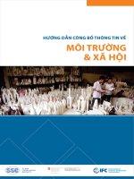 Hướng dẫn công bố thông tin về môi trường và xã hội