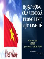 Chuyên đề 5: Hoạt động của UBND xã trong lĩnh vực kinh tế