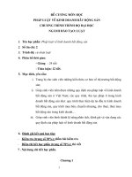 Đề cương môn học Pháp luật về kinh doanh bất động sản (chương trình trình độ đại học) - Ngành đào tạo: luật
