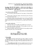 Bài giảng Một số chủ trương – chính sách của Đảng và nhà nước về nông nghiệp, nông dân, nông thôn thời kỳ công nghiệp hóa – hiện đại hóa