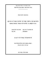 luận văn thạc sĩ quản lý nhà nước về thu tiền cấp quyền khai thác than ở nước ta hiện nay 