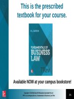 Lecture Fundamentals of business law (7/e): Chapter 21 - M.L Barron