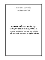Ebook Hướng dẫn nghiệp vụ giải quyết khiếu nại, tố cáo (Tài liệu tuyên truyền, phổ biến, giáo dục pháp luật cho cán bộ, nhân dân ở xã, phường, thị trấn)