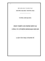 Phát triển sản phẩm mới tại công ty cổ phần bánh kẹo hải hà 