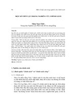 Một số tiếp cận trong nghiên cứu chính sách