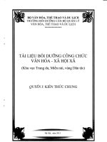 Tài liệu bồi dưỡng công chức văn hóa – xã hội xã (khu vực trung du, miền núi và vùng dân tộc) - Quyển 1: Kiến thức chung