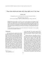 Thực hiện chính sách phát triển công nghệ cao ở Việt Nam