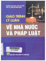 Giáo trình Lý luận về nhà nước và pháp luật: Phần 1