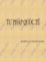 Bài giảng Tư pháp quốc tế - ĐH Thương Mại
