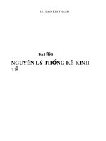 Bài giảng Nguyên lý thống kê kinh tế - Trần Kim Thanh