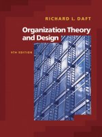 Ebook Organization theory and design (9th edition): Part 1