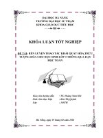 Rèn luyện thao tác khái quát hóa, trừu tượng hóa cho học sinh lớp 3 thông qua dạy học toán 