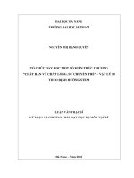 Tổ chức dạy học một số kiến thức chương “chất rắn và chất lỏng  sự chuyển thể”   vật lý 10 theo định hướng stem 