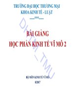 Bài giảng học phần Kinh tế vĩ mô 2: Chương 1 - Trường ĐH Thương Mại