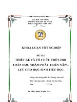 Thiết kế và tổ chức trò chơi toán học nhằm phát triển năng lực cho học sinh tiểu học  
