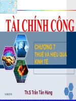 Bài giảng Tài chính công: Chương 7 - Th.S Trần Tấn Hùng