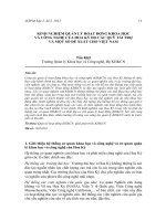 Kinh nghiệm quản lý hoạt động khoa học và công nghệ của Hoa Kỳ do các quỹ tài trợ và một số đề xuất cho Việt Nam