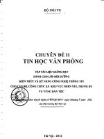 Tài liệu bồi dưỡng kiến thức và kỹ năng công nghệ thông tin cho cán bộ công chức xã khu vực trung du, miền núi và vùng dân tộc – Chuyên đề 2