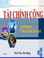 Bài giảng Tài chính công: Chương 5 - Th.S Trần Tấn Hùng