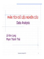 Bài giảng Phân tích dữ liệu nghiên cứu: Chủ đề 1 - Lê Kim Long và Phạm Thành Thái