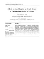 Effects of social capital on credit access of farming households in Vietnam