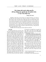 Xây dựng nhà nước pháp quyền để huy động các nguồn lực cho phát triển ở Việt Nam hiện nay