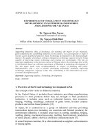 Experiences of Thailand in technology development in supporting industries and lessons for Vietnam