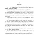 luận văn quản trị kinh doanh giải pháp nâng cao năng lực cạnh tranh của công ty TNHH đầu tư – thương mại thiên mộc 