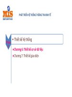 Bài giảng Phát triển hệ thống thông tin kinh tế: Chương 6 - Hồ Quốc Dũng