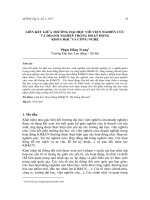 Liên kết giữa trường đại học với viện nghiên cứu và doanh nghiệp trong hoạt động khoa học và công nghệ