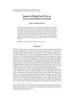 Impacts of rising food prices on poverty and welfare in Vietnam