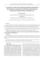 Vai trò của nhà nước pháp quyền đối với kinh tế thị trường và kinh tế thị trường định hướng xã hội chủ nghĩa ở Việt Nam hiện nay
