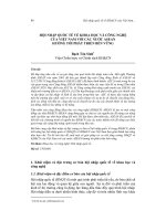 Hội nhập quốc tế về khoa học và công nghệ của Việt Nam với các nước Asean hướng tới phát triển bền vững