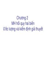 Bài giảng Kinh tế lượng: Chương 2: Mô hình hồi quy hai biến - Ước lượng và kiểm định giả thuyết