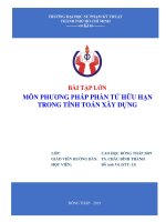 MÔN PHƯƠNG PHÁP PHẦN TỬ HỮU HẠN TRONG TÍNH TOÁN XÂY DỰNG