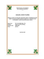 Difficulties in english listening skill expperienced by first year english major students at thuong mai university and suggested solutions 