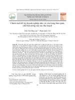 Chính sách hỗ trợ doanh nghiệp nhỏ và vừa trong bảo quản, chế biến nông sản sau thu hoạch