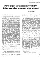 Phát triển doanh nghiệp tư nhân ở tỉnh Ninh Bình trong giai đoạn hiện nay - Vũ Đức Dũng