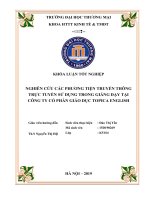 luận văn hệ thống thông tin kinh tnghiên cứu các phương tiện truyền thông trực tuyến sử dụng trong giảng dạy tại công ty cổ phần giáo dục topica english 