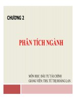 Bài giảng môn Đầu tư tài chính: Chương 2 - ThS. Từ Thị Hoàng Lan