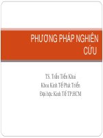 Bài giảng Phương pháp nghiên cứu kinh tế: Chương 4 - TS. Trần Tiến Khai