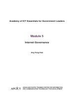 Academy of ICT Essentials for Government Leaders: Module 5 - Ang Peng Hwa