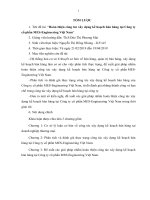 luận văn quản trị kinh doanh hoàn thiện công tác xây dựng kế hoạch bán hàng tại công ty cổ phần MES engineering việt nam 