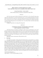 Đóng góp của chuyển dịch cơ cấu đến tăng trưởng năng suất lao động tổng thể ở Việt Nam
