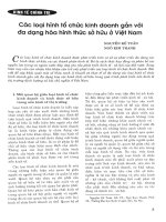 Các loại hình tổ chức kinh doanh gắn với đa dạng hóa hình thức sở hữu ở Việt Nam