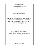 Xây dựng và sử dụng hệ thống bài tập chương “Các định luật bảo toàn” Vật lí 10 nhằm phát triển năng lực tư duy của học sinh