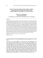 Một số vấn đề về phát triển nông nghiệp ứng dụng công nghệ cao ở Việt Nam - kinh nghiệm và bài học của Trung Quốc